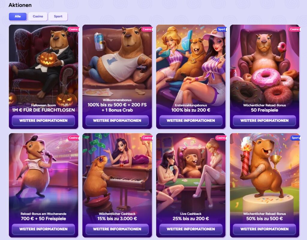 Spinbara Bonusangebote und Aktionen